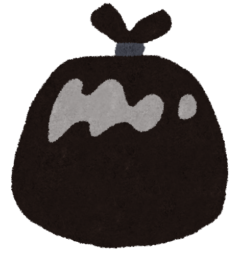 image of black trash bag